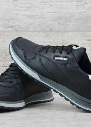 Чоловічі кросівки з натуральної шкіри з логотипом reebok