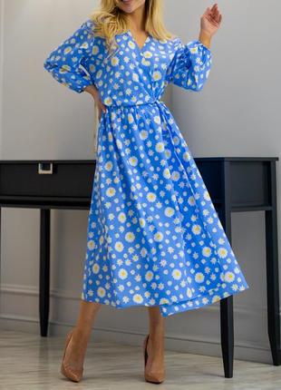 Сукня з довгими рукавами 42-44 блакитний (5081)8 фото