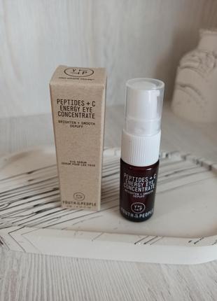 Концентрат для шкіри навколо очей youth to the people peptides + c energy eye concentrate 3ml