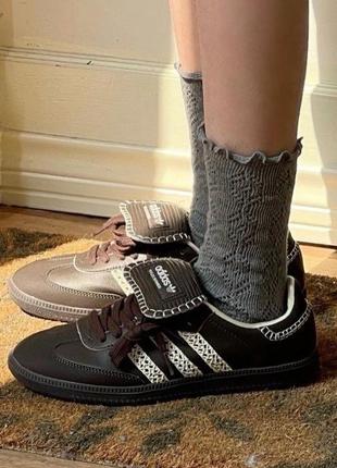 Кеди натуральні шкіряні adidas samba business.