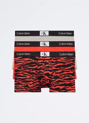 Оригинальные низкие боксеры calvin klein 1996 cotton stretch 3-pack trunk1 фото