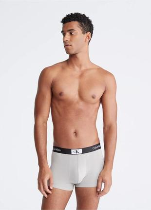 Оригинальные низкие боксеры calvin klein 1996 cotton stretch 3-pack trunk2 фото