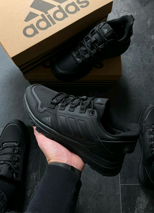 Чоловічі кросівки adidas terrex hikster all black (термо )