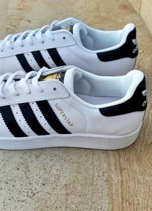 Кроссовки adidas superstar white black3 фото