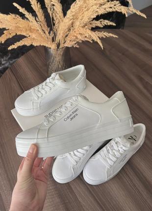 Жіночі білі базові кеди оригінал 40 розмір New calvin klein