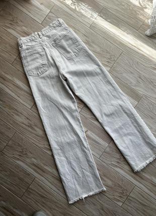 Прямые джинсы молочного цвета2 фото