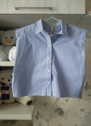 Сорочка рубашка безрукавка кроп-топ xl hm5 фото