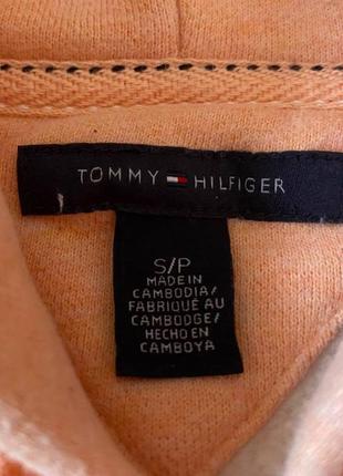 Котоновый женский свитшот худи на змейке tommy hilfiger4 фото