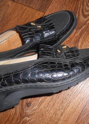 Кожаные лоуферы 37-38р