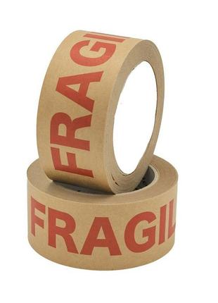 Крафт паперовий скотч fragile (крихкий) 48 мм х 50 м, viskom