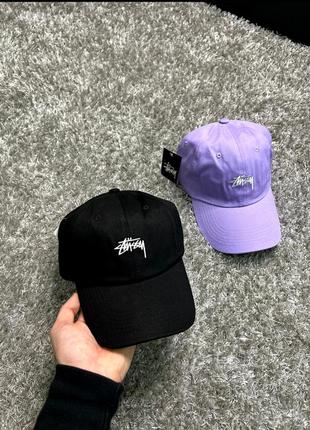 Кепка бейсболка stussy 🔥😍черный и фиолетовый цвет2 фото