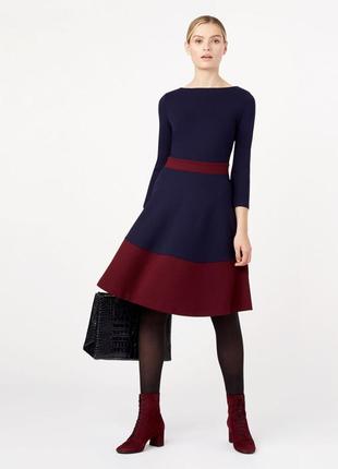 Люкс бренд лаконичное платье миди колор блок супер качество