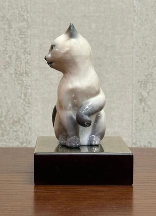 Фарфоровая статуэтка lladro «счастливый котенок».3 фото