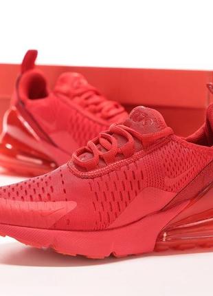 Nike air max 270 red кроссовки женские6 фото