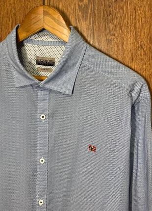 Napapijri size l/xl. slim fit. сорочка/сорочка