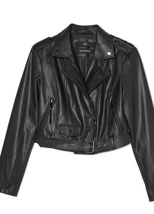 Куртка косуха из искусственной кожи cropp под zara