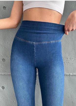 Джинсовые лосины 💙 все размеры ✔️ леггінси лосины джиггенсы леггинсы штаны джинсы7 фото