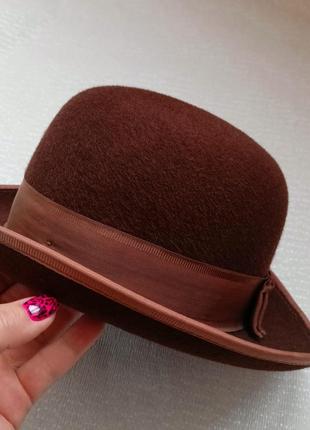 Вінтажний капелюх з кропячого пуху,шляпа3 фото