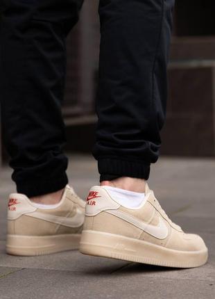 Кроссовки nike air force beige3 фото