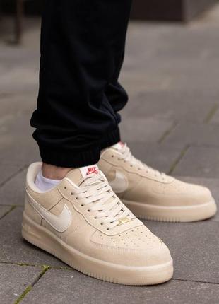 Кроссовки nike air force beige5 фото