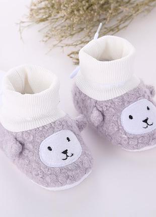 Дитячі тапочки з овечками | пінетки для немовлят