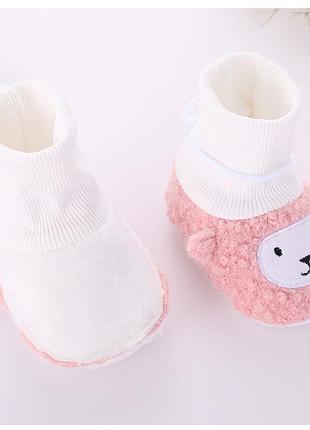 Дитячі тапочки з овечками | пінетки для немовлят