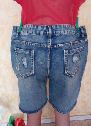 Джинсовые шорты с вышивками/джинсы/7 фото