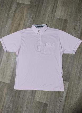 Мужская футболка с воротником / розовое поло / farah / мужская одежда / чоловічий одяг /1 фото