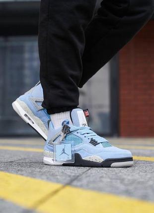 👟nike air jordan 4 retro university blue6 фото