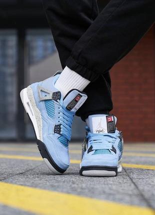 👟nike air jordan 4 retro university blue7 фото