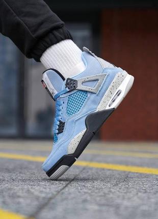 👟nike air jordan 4 retro university blue5 фото