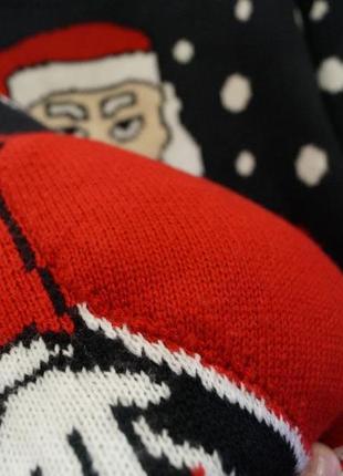 Новорічний різдвяний светр 3-d санта з животом рм