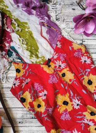Платье миди в цветочный принт на бретельках размер xs h&amp;m4 фото