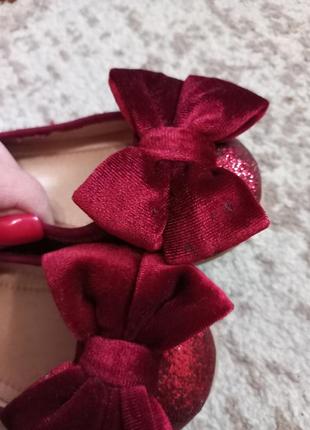 Глиттерные праздничные туфли- балетки 6