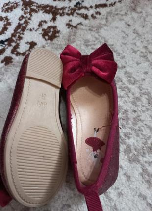 Глиттерные праздничные туфли- балетки 7