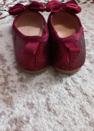 Глиттерные праздничные туфли- балетки 5