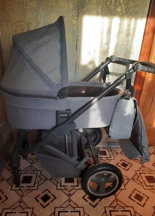 Дитячий візочок коляска circle catania grey 2 в 1 + зимові муфти + сітка від комарів + сумка3 фото