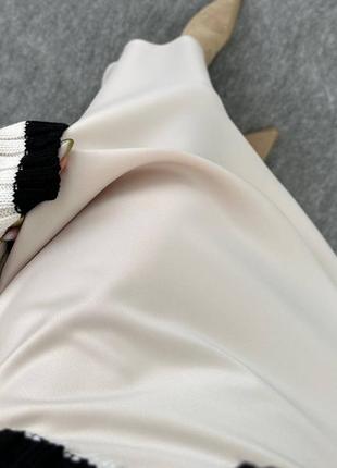 Женская длинная шелковая юбка макси6 фото