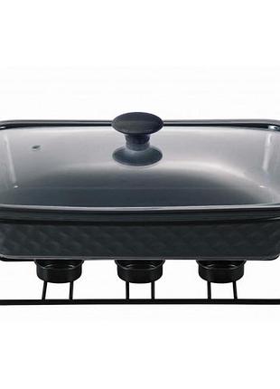 Марміт керамічний kamille 1.4 л 30.5*17.5*6 см., на металевій підставці
