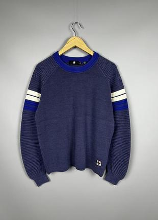 G star raw suzaki stripe r knit l/s мужской свитер diesel lacoste gues polo ralph lauren