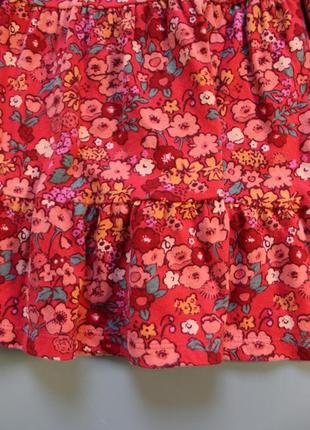 Милое и качественное красное платье от next для девочки 6-12 месяцев3 фото