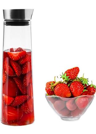 Графін скляний kamille 1.0 л зі сталевим корком