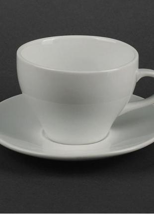 Чашка чайна 300 мл. helios horeca з блюдцем
