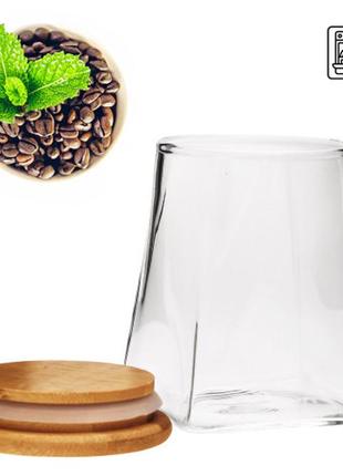 Банка скляна kamille з кришкою 7,5*7,5*9,5 см