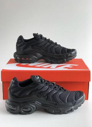 Nike air max plus tn black кроссовки7 фото