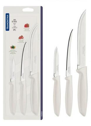 Набір ножів tramontina plenus grey 3 пр. (ножі; для м'яса 152 мм., томатів 127 мм., овочей 76 мм.)