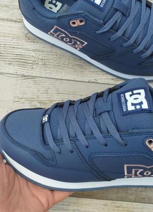 Dc shoes кроссовки 35,5 36 36,5 37 синие белые.раздаж!7 фото