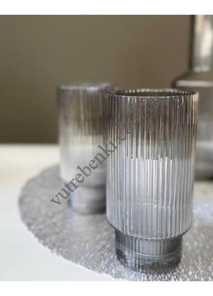 Набір склянок високих ardesto graphite 380 мл, 2 шт., скло2 фото