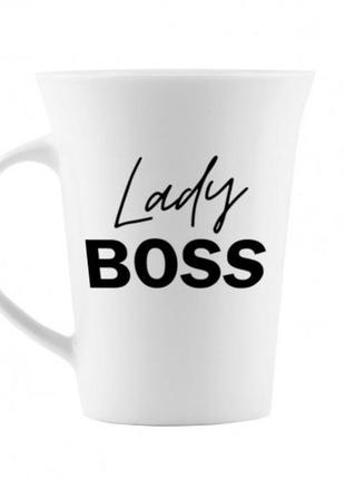 Кружка 360 мл kvarta lady boss тюльпан + подарункова  коробка