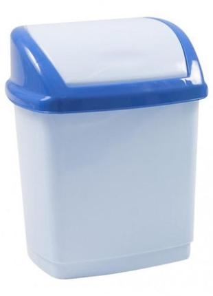 Відро для сміття "домік" 9,0л (блакитний-синій)